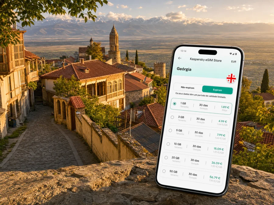 eSIM em Sighnaghi: internet móvel na viagem