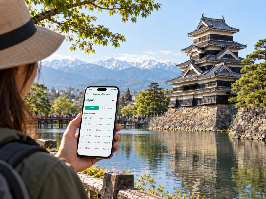eSIM em Matsumoto: internet móvel no Japão