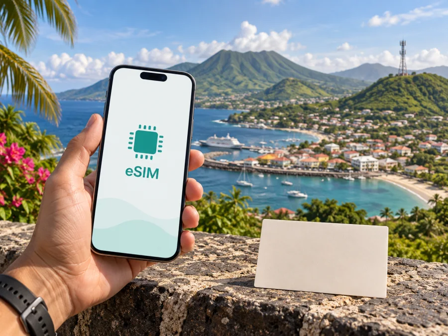 Digicel eSIM em São Cristóvão e Nevis: ativação