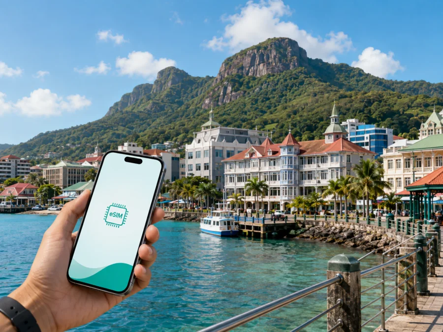 eSIM em Victoria: internet móvel em Seicheles