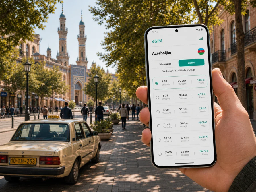 Ganja eSIM: internet móvel no Azerbaijão