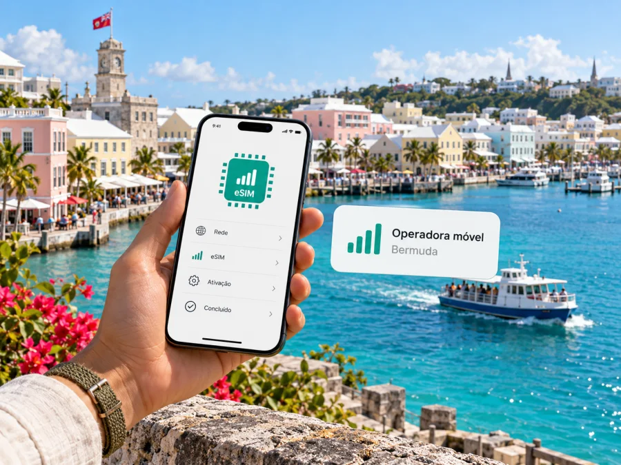 One eSIM nas Bermudas: ativação e o que verificar
