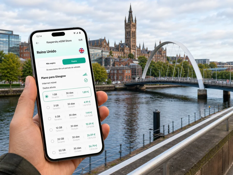 eSIM em Glasgow: internet móvel para viajar