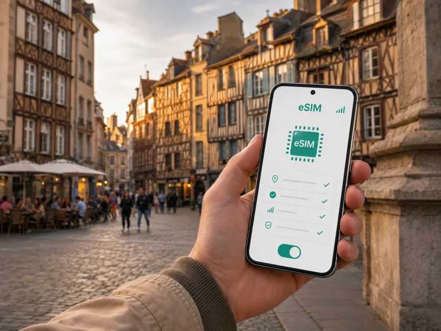 eSIM em Rennes: internet e conexão móvel na França