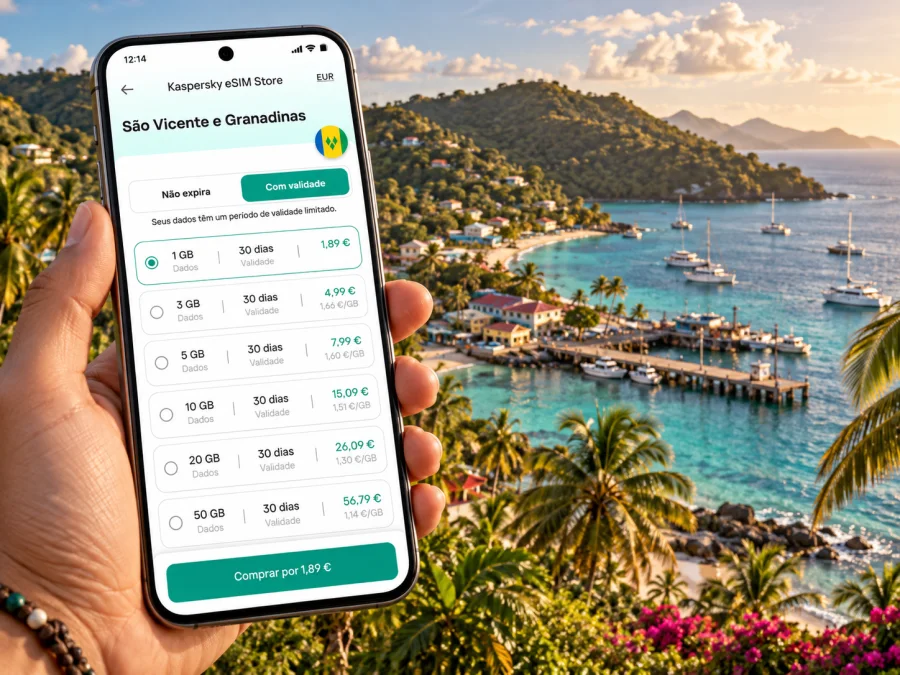 Canouan: eSIM e internet em São Vicente e Granadinas