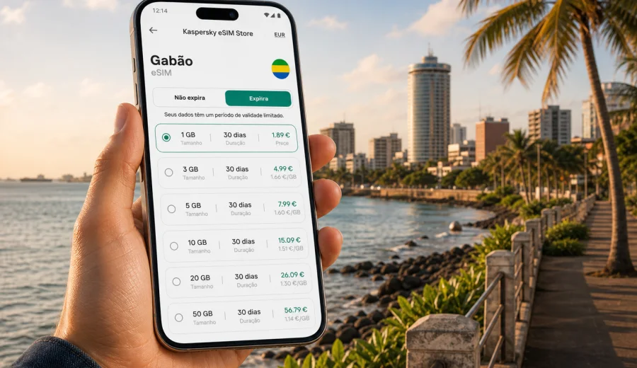 eSIM para o Gabão: internet na viagem