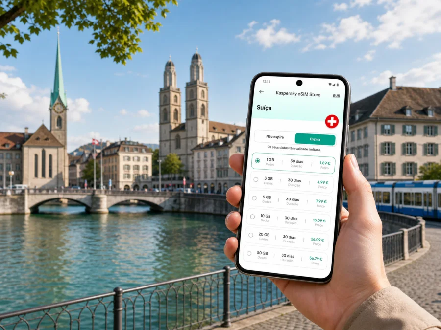 eSIM em Zurique: internet móvel na viagem