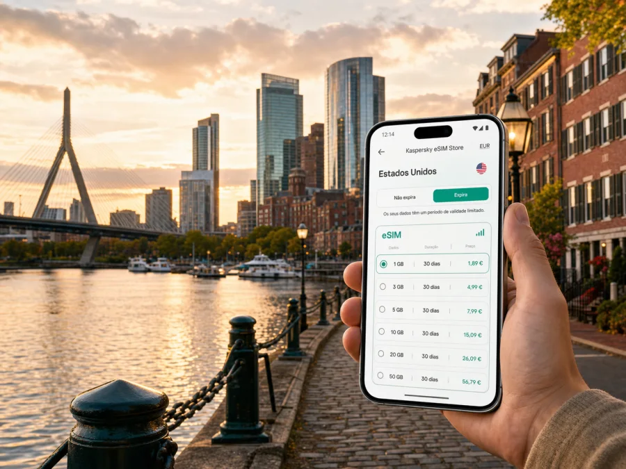 eSIM em Boston: internet móvel para viagem