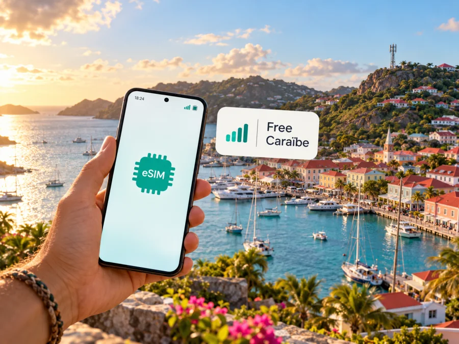 Free Caraïbe eSIM em São Bartolomeu: o que verificar