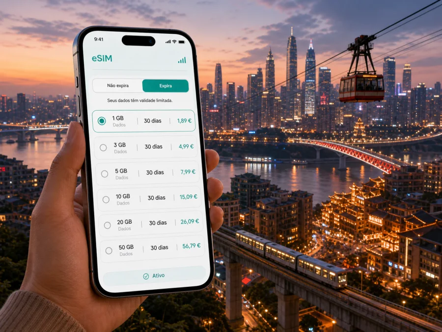Chongqing eSIM: internet móvel para viagem
