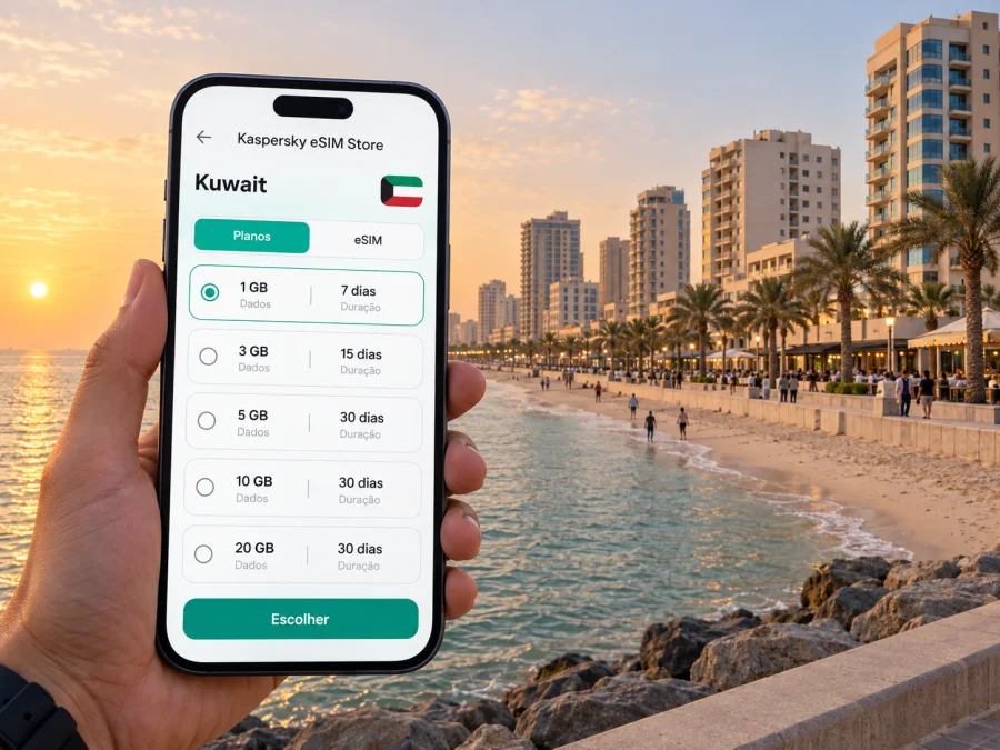 eSIM em Mahboula: internet móvel no Kuwait