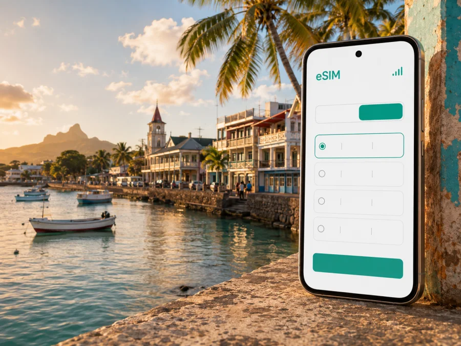 eSIM em Mahebourg: internet móvel em Maurício