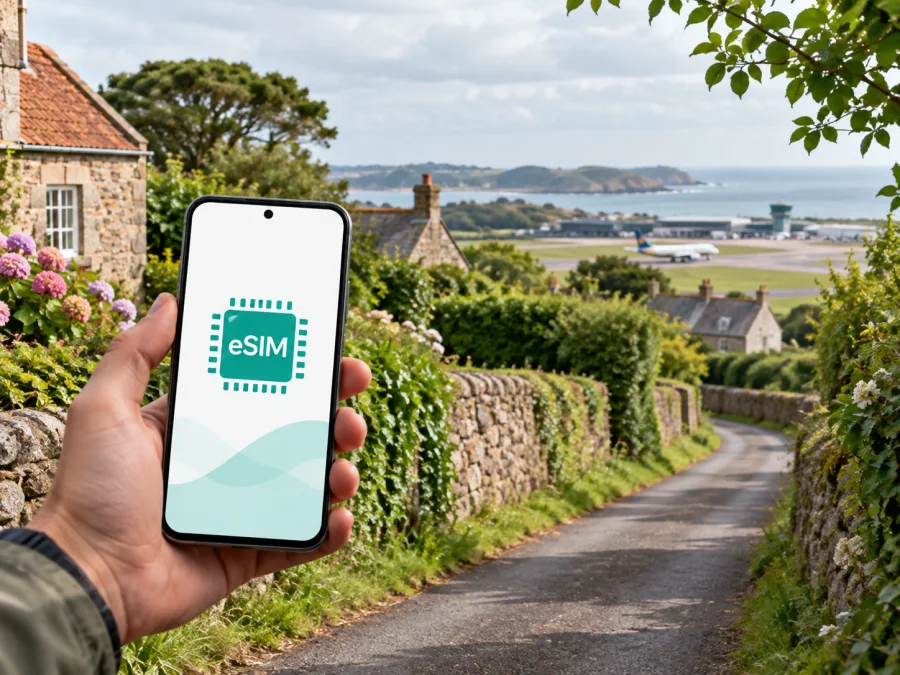 eSIM em Floresta, Guernsey: internet móvel
