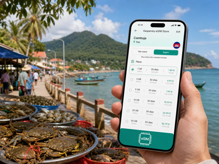 eSIM em Kep: ligação móvel e internet