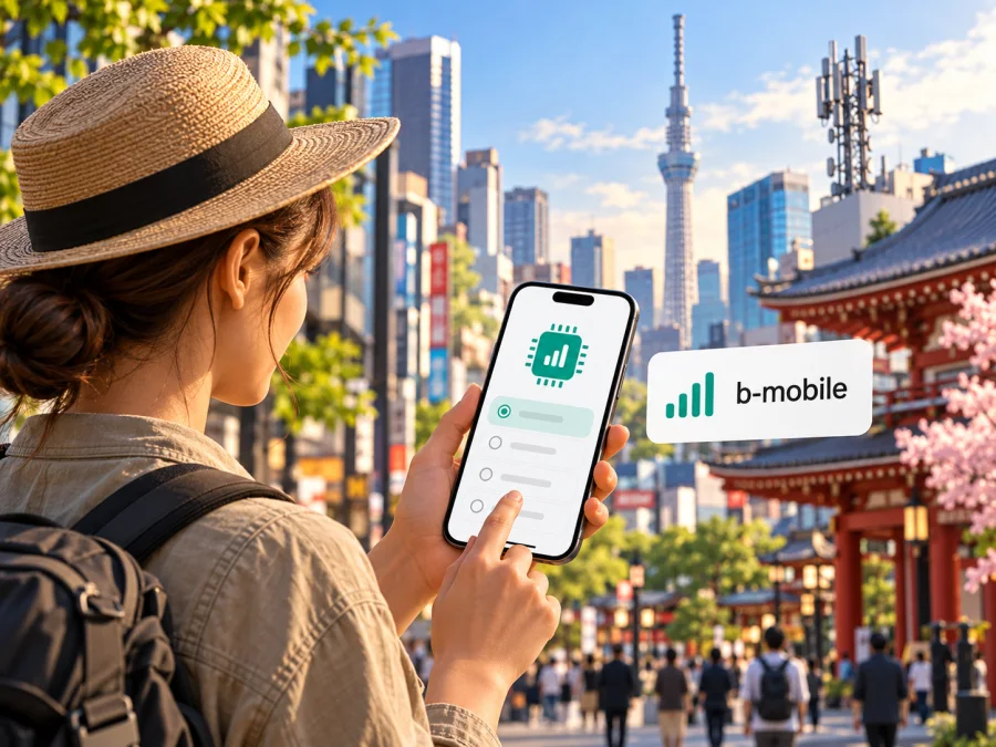b-mobile eSIM no Japão: o que verificar