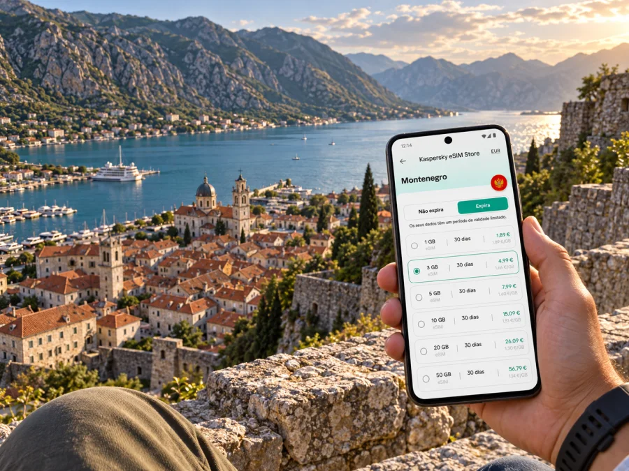 eSIM em Kotor: internet na República de Montenegro