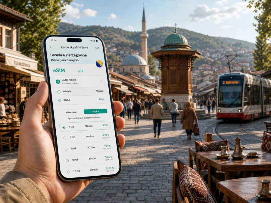 eSIM em Sarajevo: internet móvel para viajar