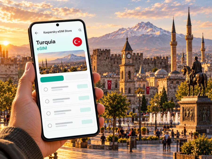eSIM em Kayseri: internet móvel na Turquia