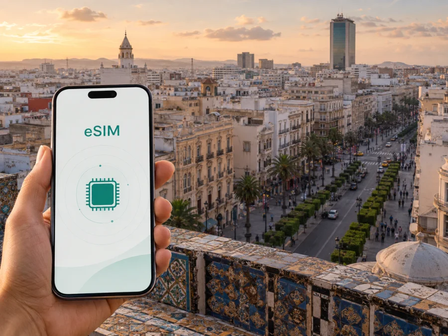 eSIM para Tunes: internet móvel na viagem