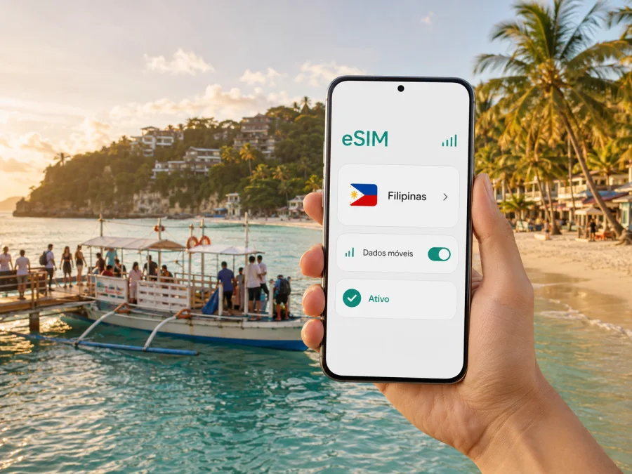 eSIM em Malay: internet móvel nas Filipinas