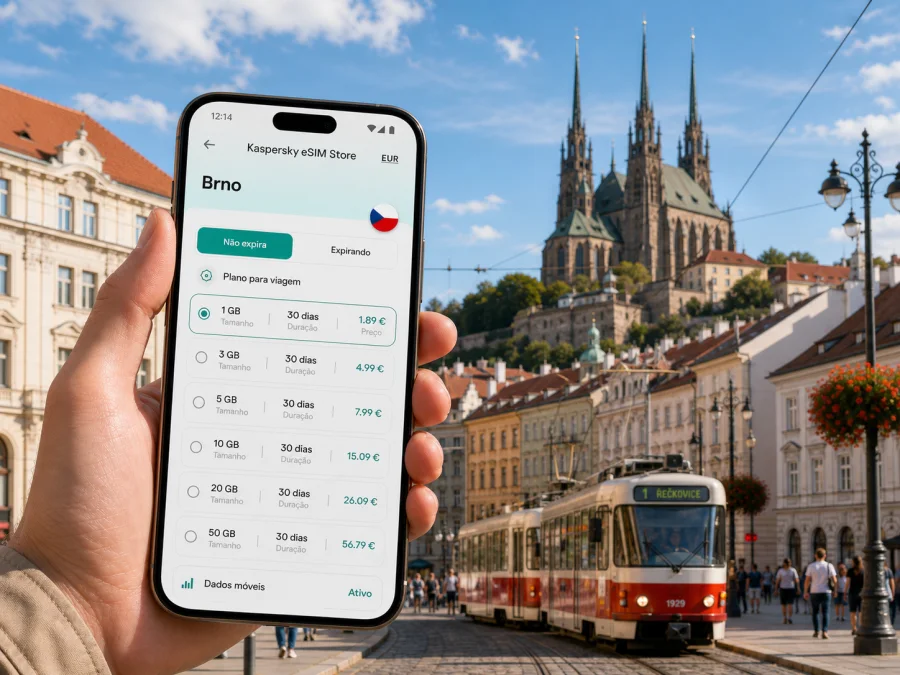 eSIM em Brno: internet móvel para viajar