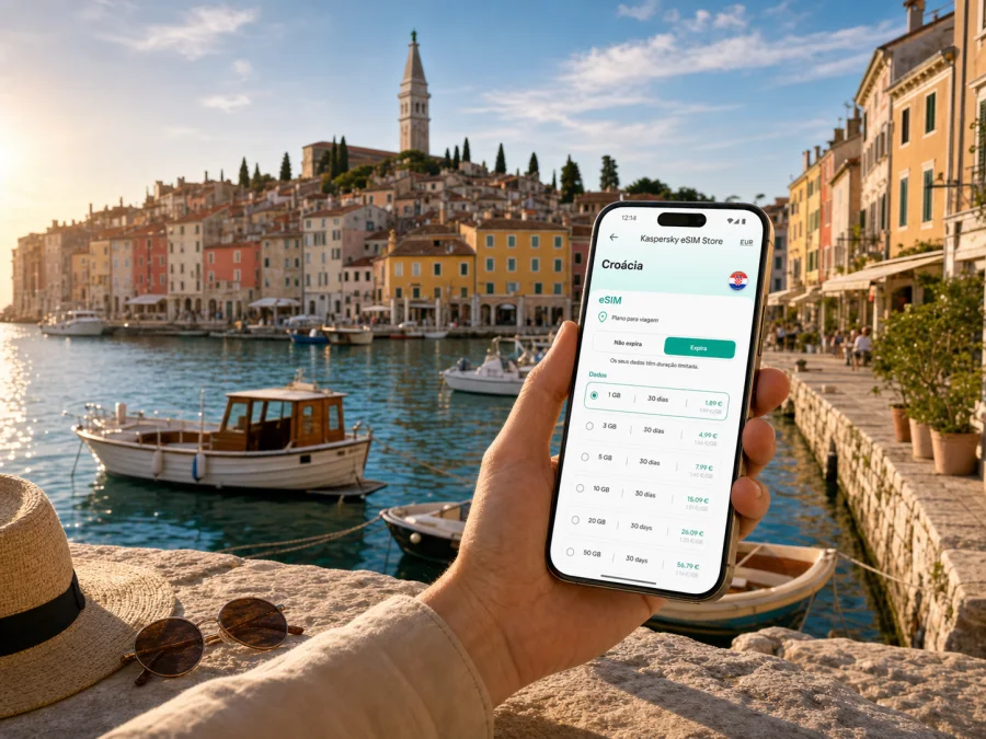 eSIM em Rovinj: internet e ligação móvel