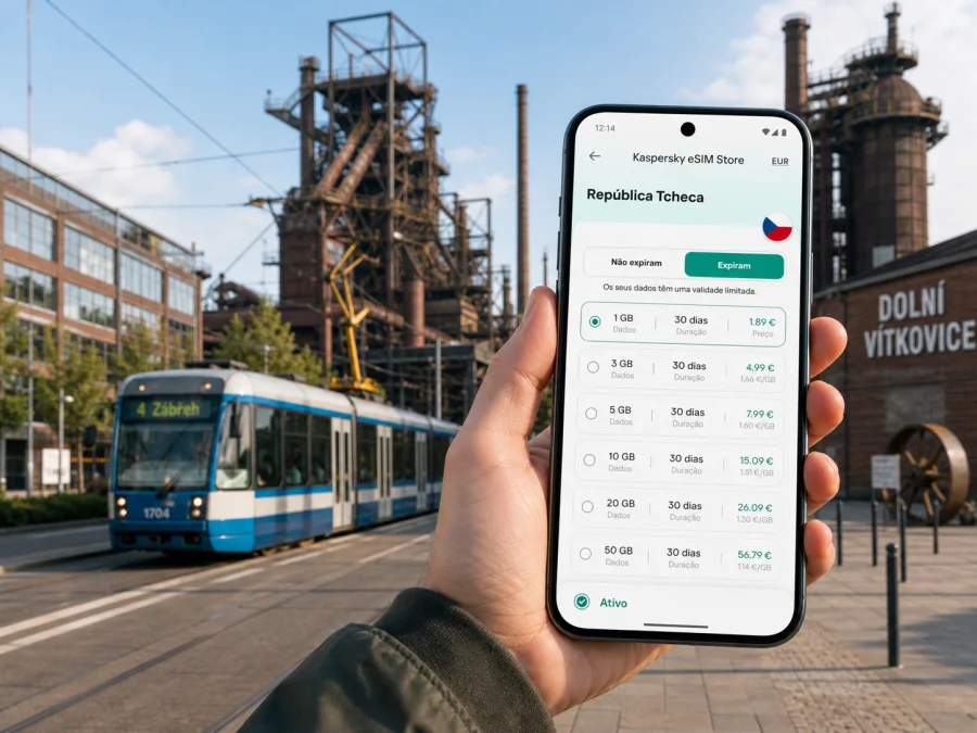 eSIM em Ostrava: internet móvel para viagem