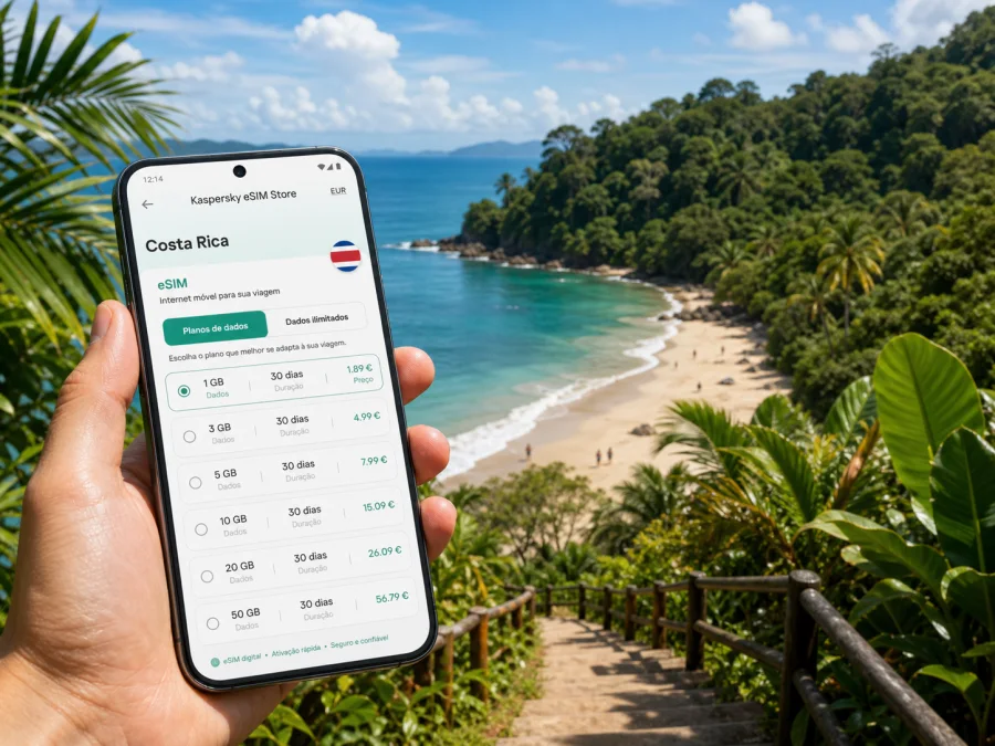 eSIM em Manuel Antonio: internet na viagem