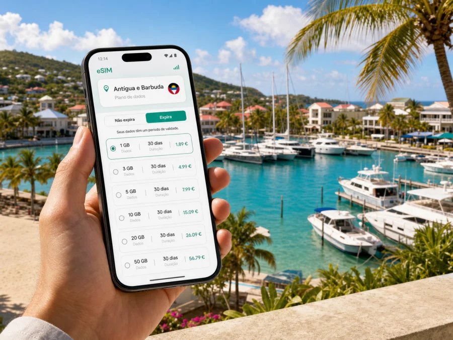 eSIM em Jolly Harbour: internet na viagem