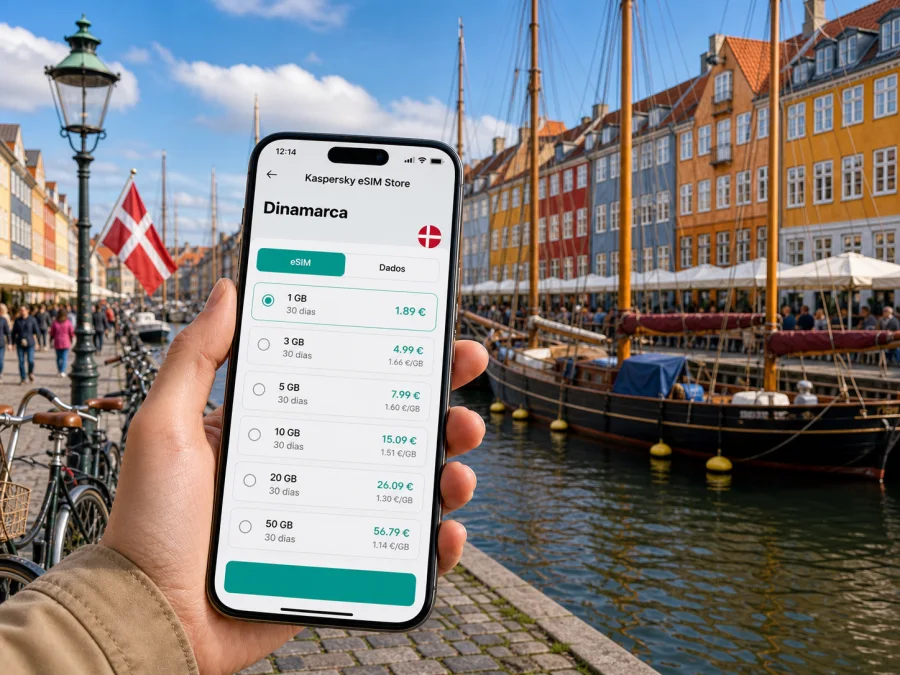 eSIM em Copenhague: internet móvel na viagem