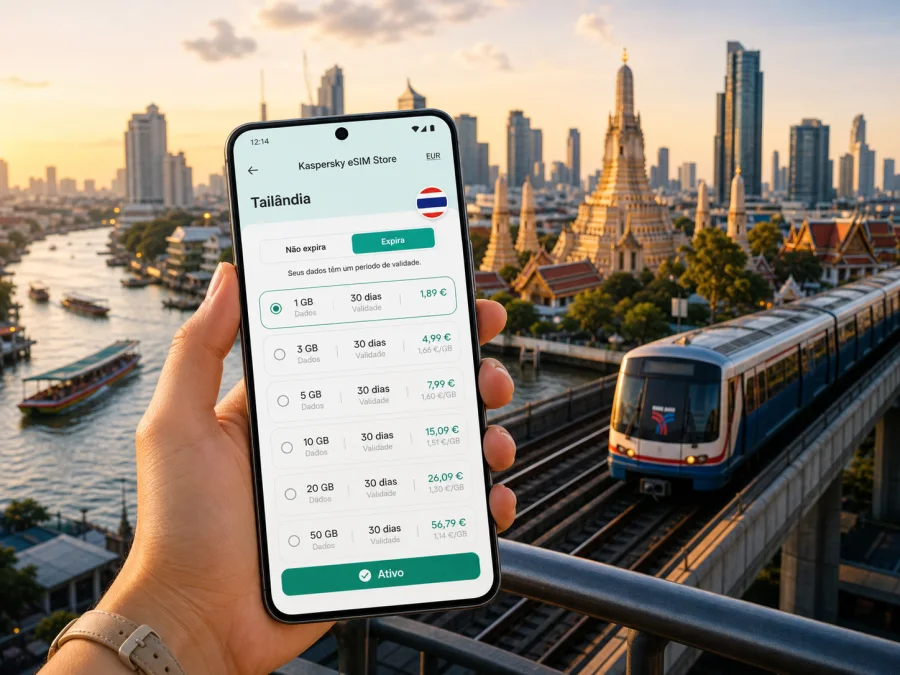 eSIM em Bangkok: internet móvel para viagem