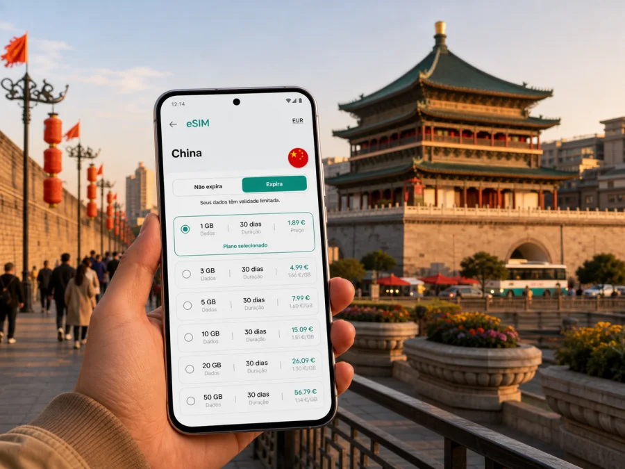 eSIM em Xi'an: internet móvel para viagem