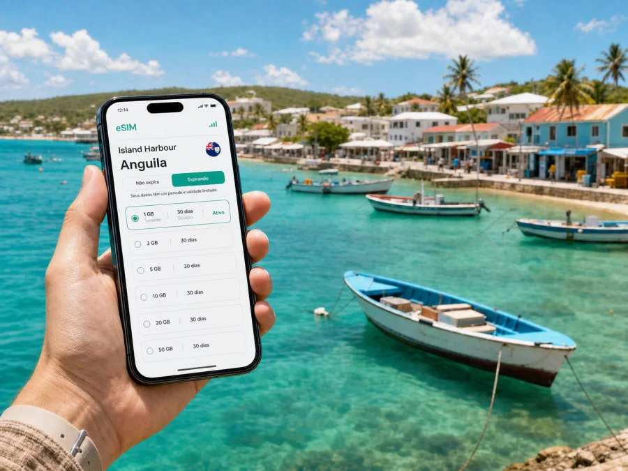 eSIM em Island Harbour: internet móvel