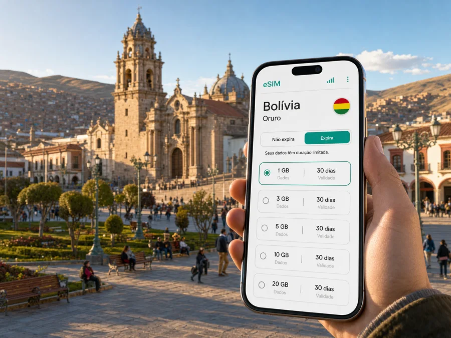 eSIM em Oruro: internet móvel na viagem