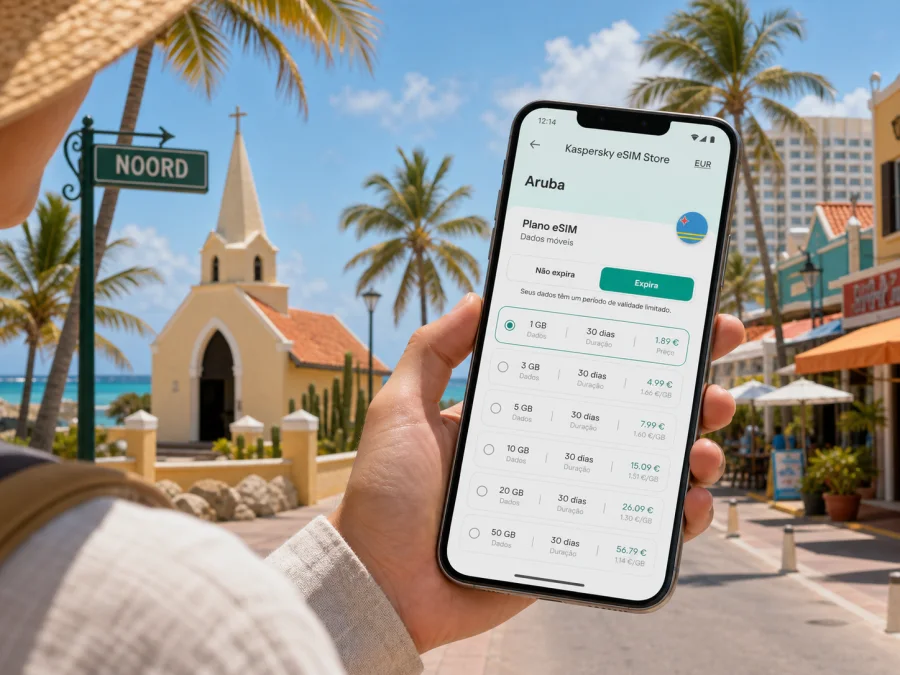 eSIM em Noord: internet móvel em Aruba