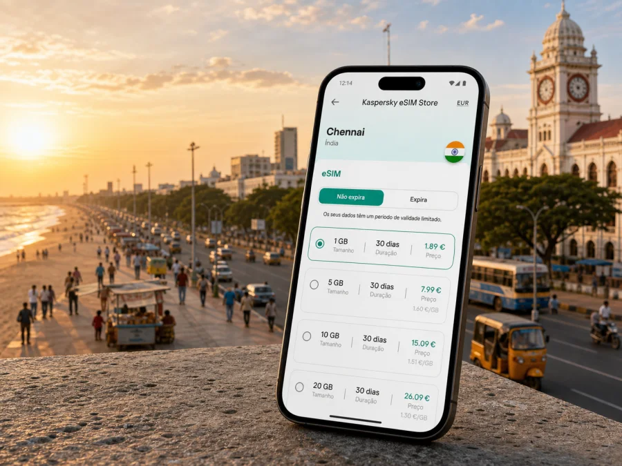 eSIM em Chennai: internet e ligação móvel