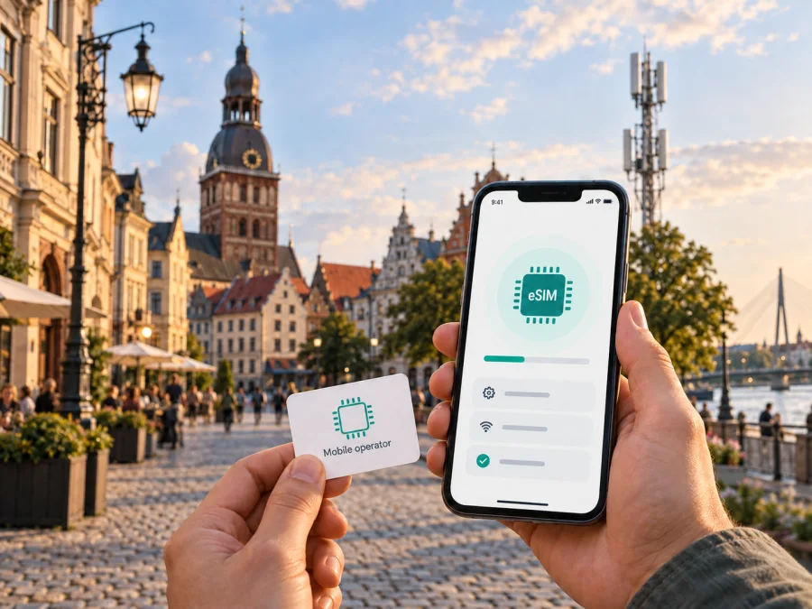 Bitė eSIM na Letônia: o que verificar