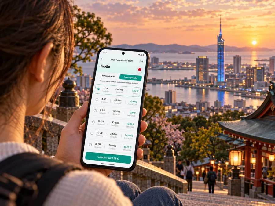 eSIM para Fukuoka: internet móvel no Japão
