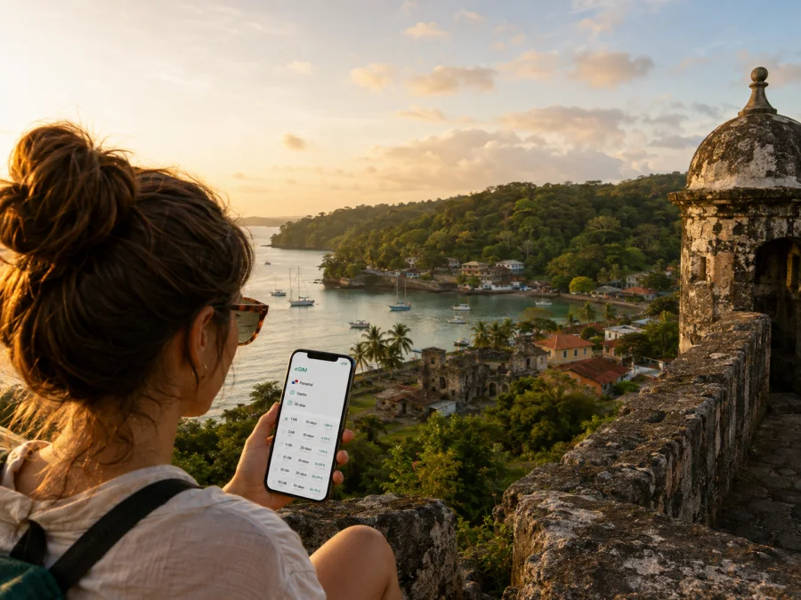 eSIM em Portobelo: internet no Panamá
