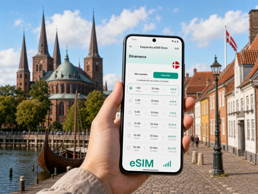 Roskilde eSIM: internet móvel na Dinamarca