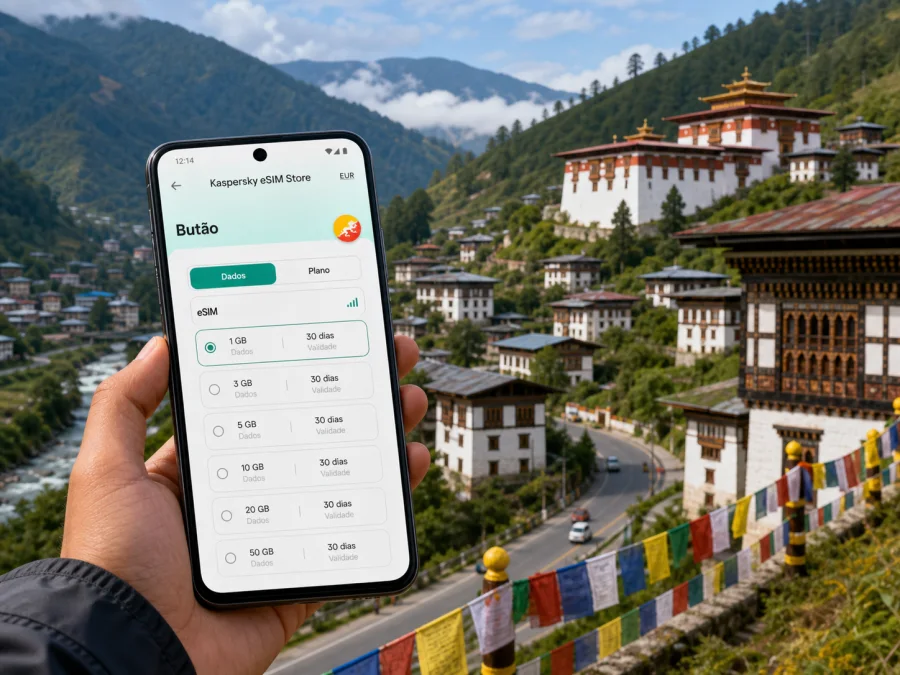 eSIM em Mongar: internet móvel no Butão