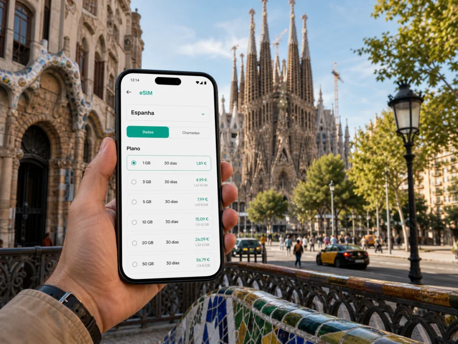 eSIM em Barcelona: internet móvel na viagem