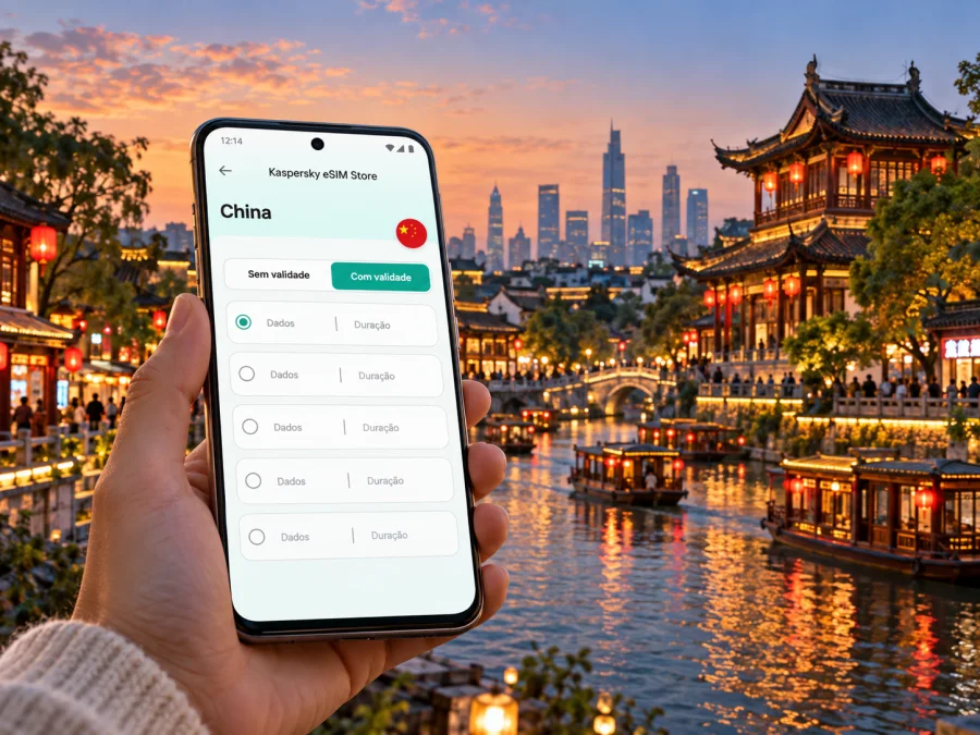 eSIM em Nanjing: internet móvel na China