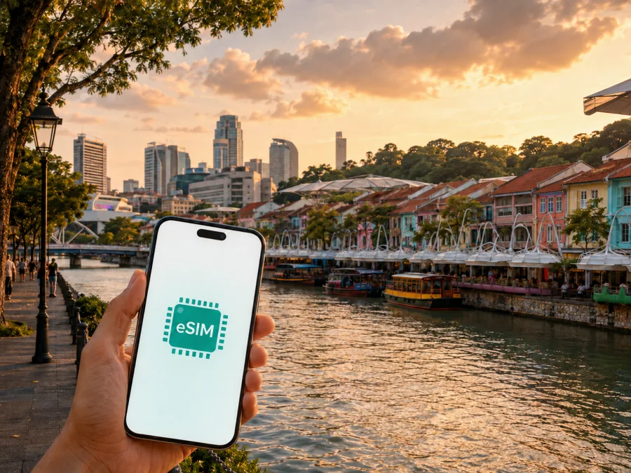 eSIM em Clarke Quay: internet em Singapura