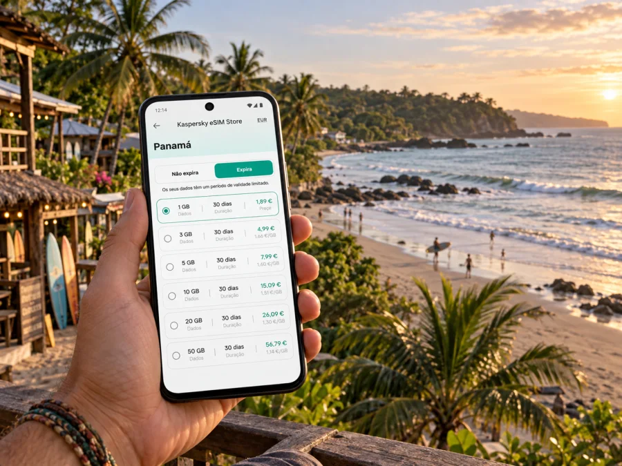 eSIM em Santa Catalina: internet no Panamá
