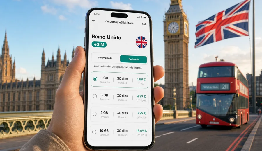 eSIM Reino Unido: conexão móvel e internet