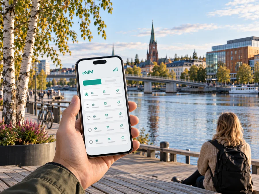 eSIM em Umea: internet móvel na cidade