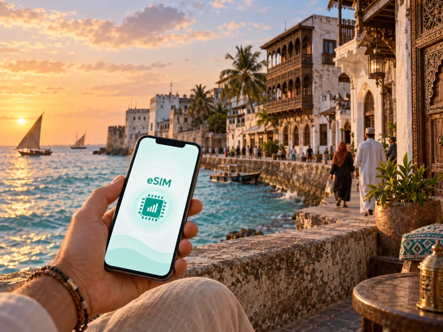 Stone Town: eSIM e internet em viagem