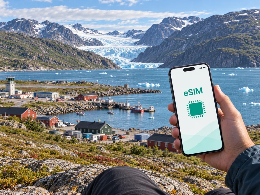 eSIM em Narsarsuaq: internet na Groenlândia