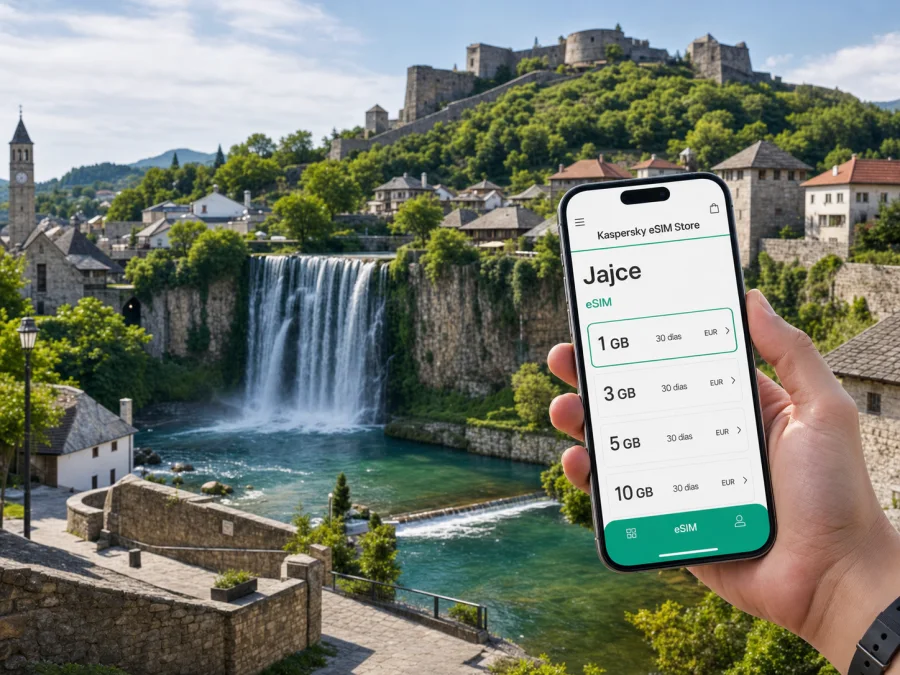 eSIM em Jajce: conexão móvel e internet
